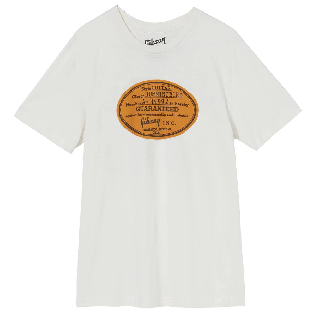 Gibson Acoustic Label T-Shirt Vintage White Small