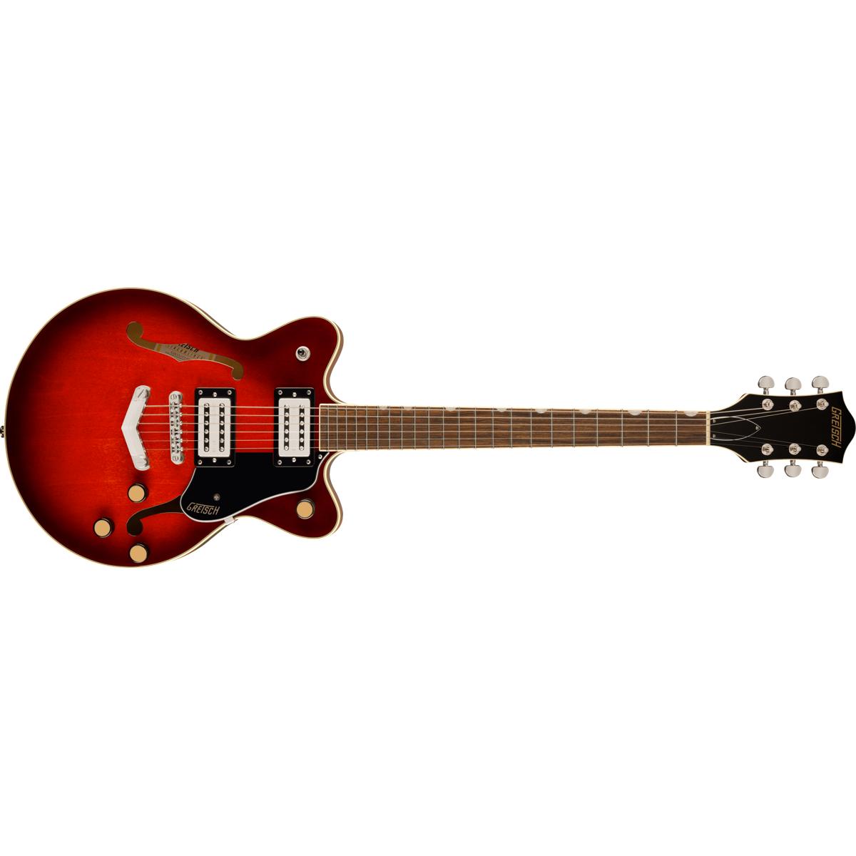 Gretsch G2655 Streamliner Center Block Jr. Double-Cut Electric Guitar Claret Burst w/ V-Stoptail - 2817100561