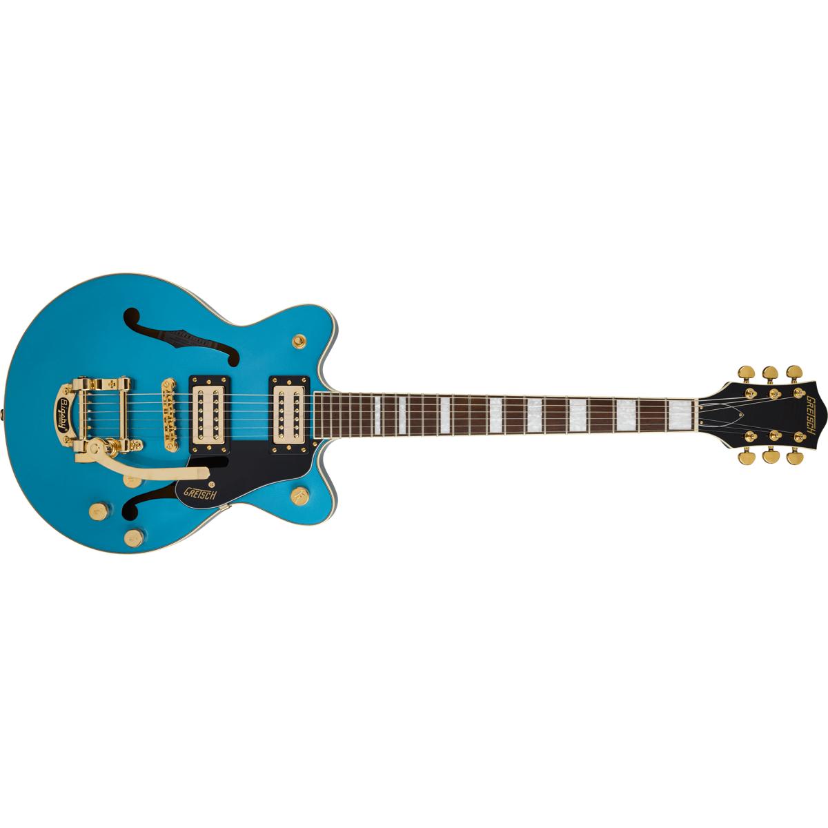 Gretsch G2655TG Streamliner Center Block Jr. Double-Cut Limited Edition Electric Guitar Riviera Blue w/ Bigsby - 2807281502