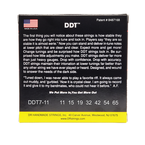 DR DDT DDT7-11 Drop Down Tuning Electric Guitar Strings: 7-String Heavy 11-65