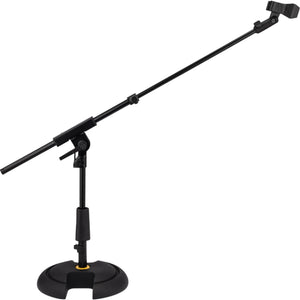 Hercules MS120B PRO Low Profile H-Shaped Base Mic Stand w/ Telescopic Boom