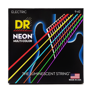 DR HI-DEF NEON NMCE-9 MULTI-COLOR Colored Electric Guitar Strings: Light 9-42