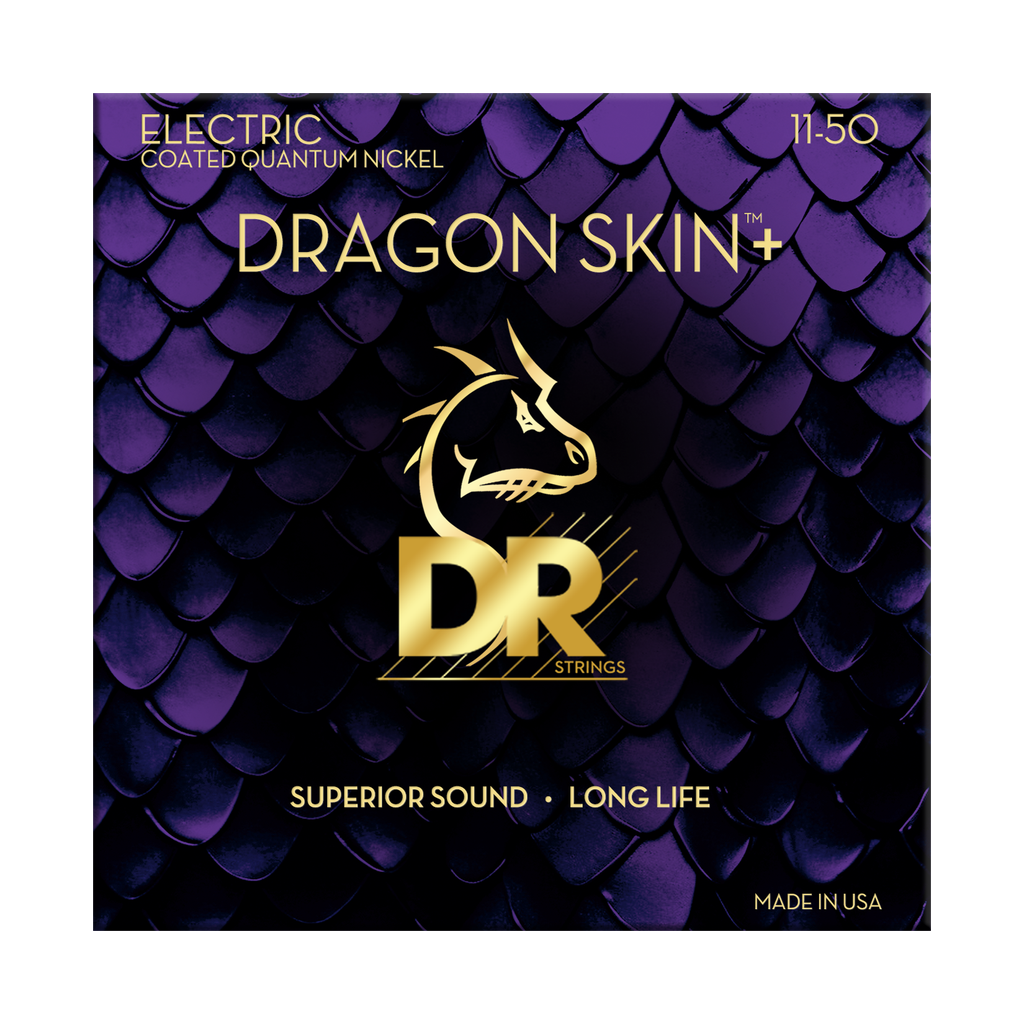 DR Dragon Skin+ DEQ-11 Electric Guitar Strings: 11-50