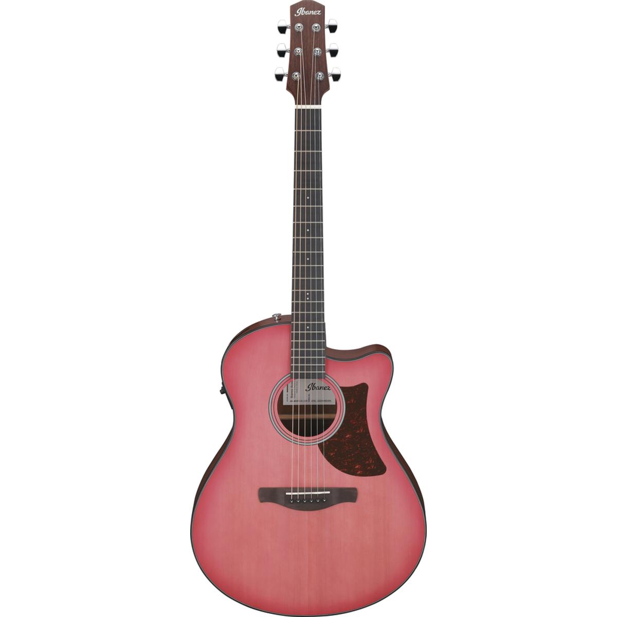 Ibanez AAM50CE Acoustic Guitar Coral Red Burst Open Pore Top w/ Natural Back & Sides