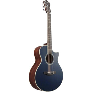 Ibanez AE200JRDBF Acoustic Guitar Dark Tide Blue Flat w/ Pickup & Cutaway