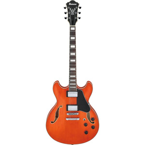 Ibanez AS73T Electric Guitar Transparent Tangerine Flat