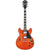 Ibanez AS73T Electric Guitar Transparent Tangerine Flat