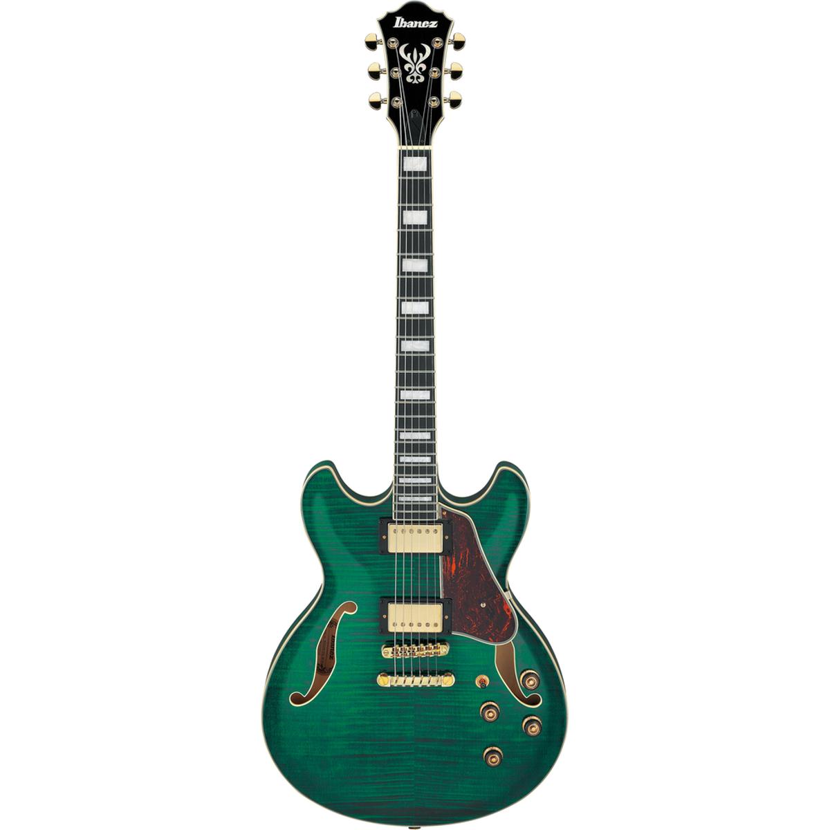 Ibanez AS93FM Electric Guitar Transparent Moss Green