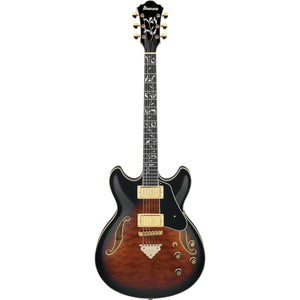 Ibanez AS93QMSP Electric Guitar Dark Brown Sunburst