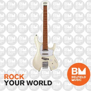 Ibanez-ICHI10-VWM-Quest-Headless-Electric-Guitar-Vintage-White-Matte-w-Gig-Bag-logo