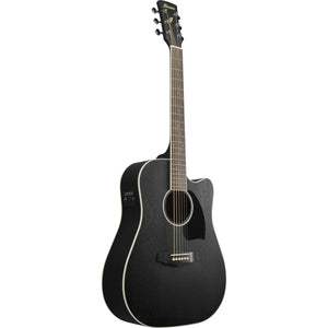 Ibanez PF16MWCEWK Acoustic Guitar Weathered Black Open Pore w/ Pickup & Cutaway