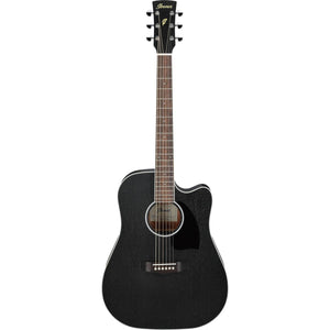 Ibanez PF16MWCEWK Acoustic Guitar Weathered Black Open Pore w/ Pickup & Cutaway