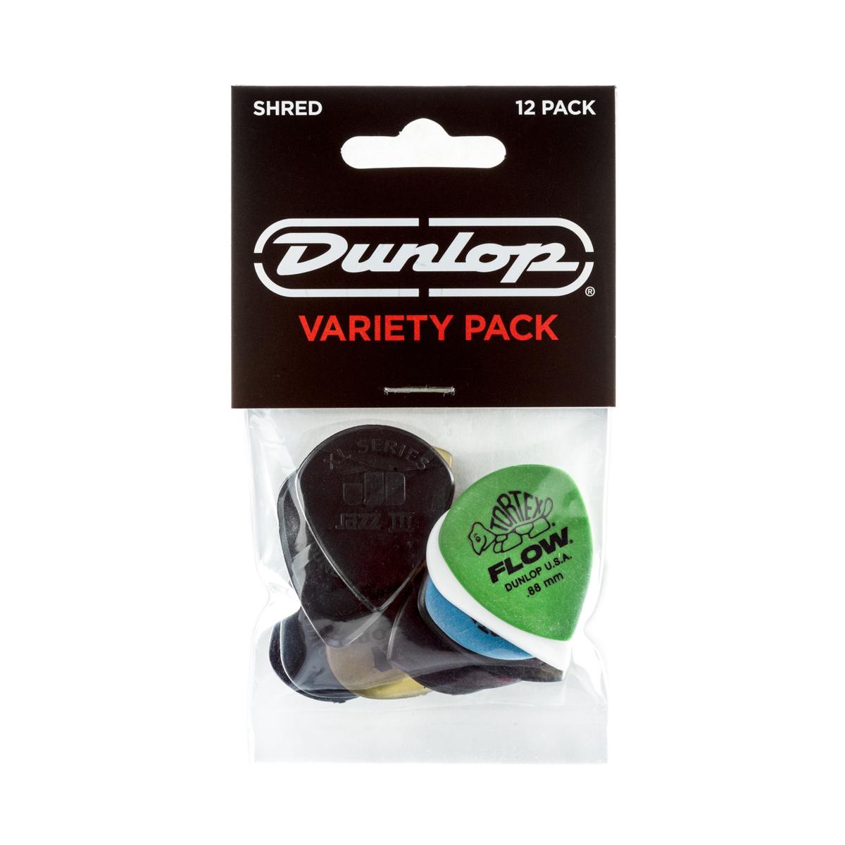 Jim Dunlop Guitar Picks Shred Pick Variety Pack Assorted (12 Picks) - JPVP118