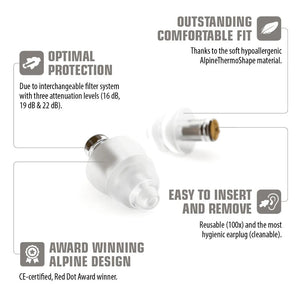 Alpine Musicsafe Pro Earplugs Transparent