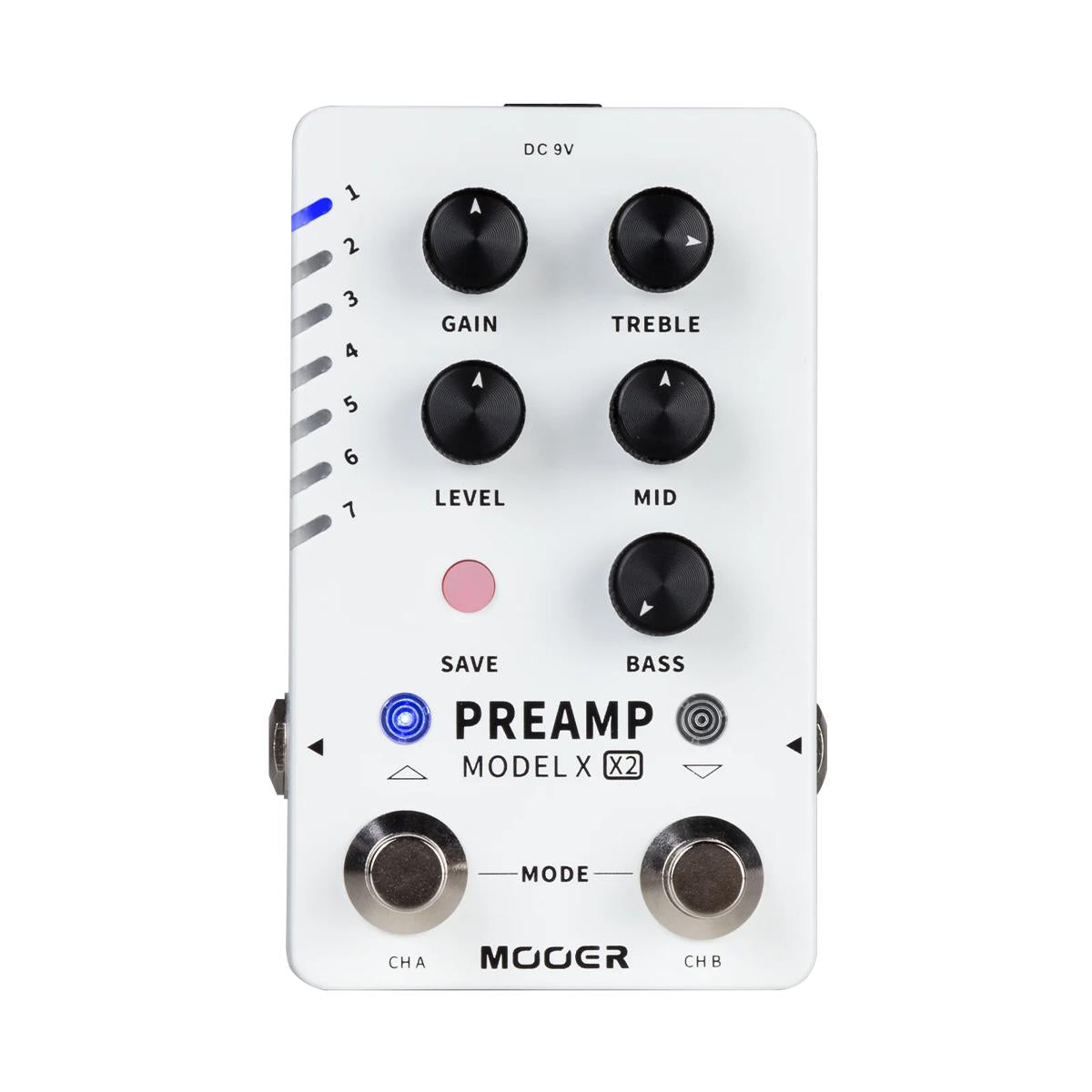 Mooer Dual Footswitch Digital Preamp X2 Guitar Effects Pedal