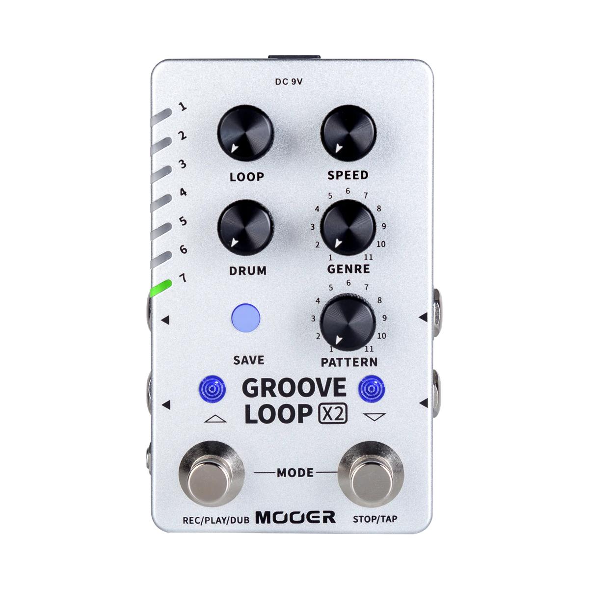 Mooer Dual Footswitch Groove Loop X2 Stereo Looper Guitar Effects Pedal