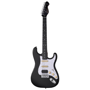 Mooer MSC10 ST-Style Electric Guitar Black w/ White Pickguard & Gig Bag - MSC-10-BLK/WHTSP