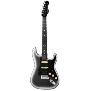 Mooer MSC10 ST-Style Electric Guitar Dark Silver w/ Gig Bag - MSC-10-DS