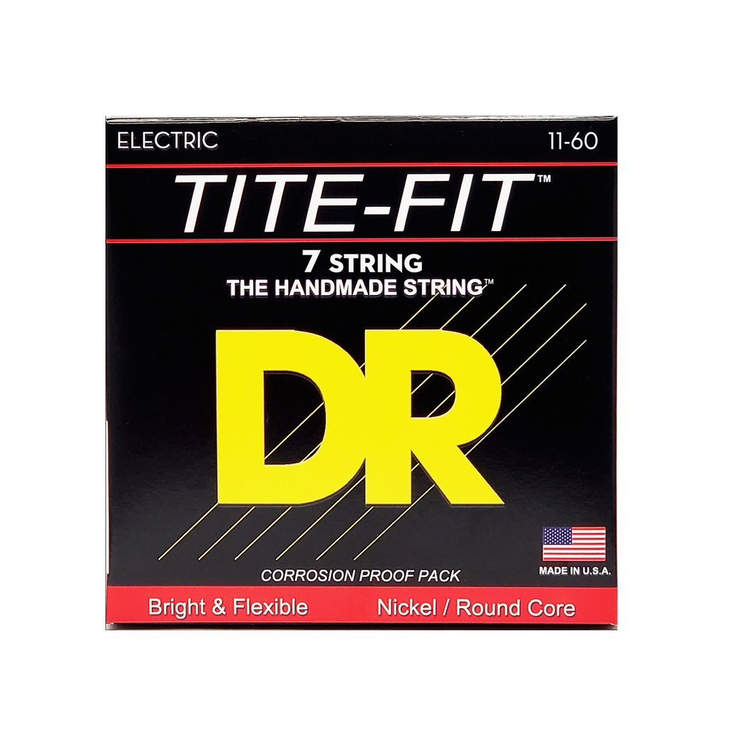 DR TITE-FIT EH7-11 Nickel Plated Electric Guitar Strings: 7-String Heavy 11-60