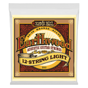 Ernie Ball 2010 Earthwood Acoustic Guitar Strings 12-String 80/20 Bronze Light 9-46 & 9-26