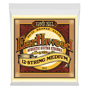 Ernie Ball 2012 Earthwood Acoustic Guitar Strings 12-String 80/20 Bronze Medium 11-52 & 11-25