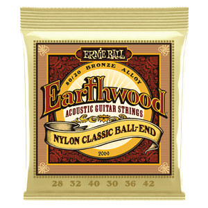 Ernie Ball 2069 Earthwood Classical Nylon Guitar Strings 28-42 (Ball End)