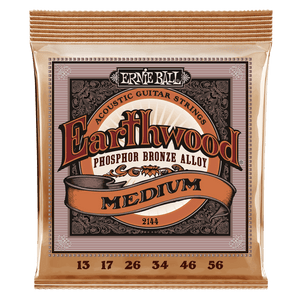 Ernie Ball 2144 Earthwood Acoustic Guitar Strings Phosphor Bronze Medium 13-56