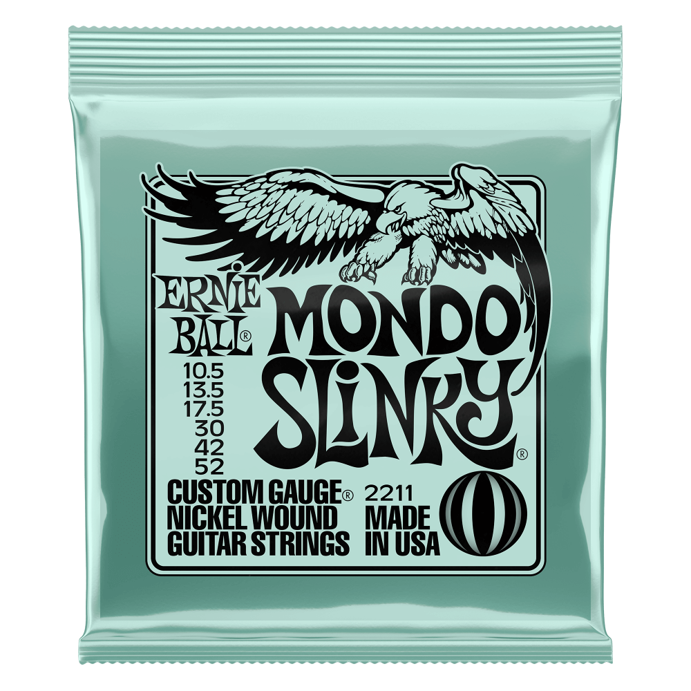 Ernie Ball 2211 Electric Guitar Strings Slinky Nickel Wound Mondo 10.5-52