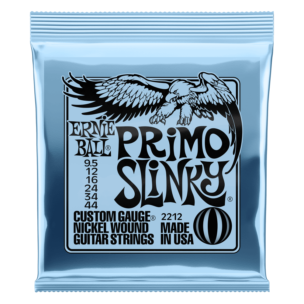 Ernie Ball 2212 Electric Guitar Strings Slinky Nickel Wound Primo 9.5-44