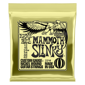 Ernie Ball 2214 Electric Guitar Strings Slinky Nickel Wound Mammoth 12-62