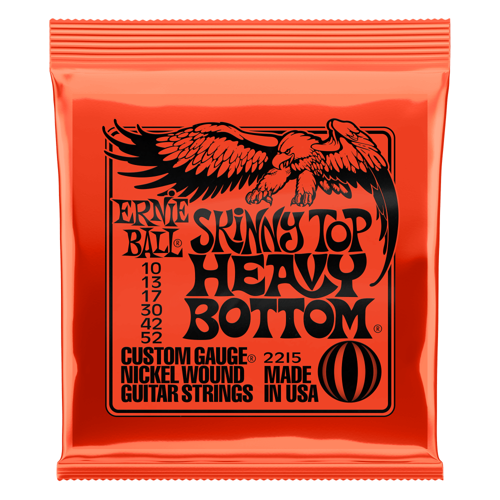 10 x Ernie Ball 2215 Electric Guitar Strings Slinky Nickel Wound Skinny Top / Heavy Bottom 10-52