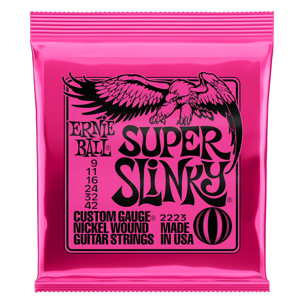 10 x Ernie Ball 2223 Electric Guitar Strings Slinky Nickel Wound Super 9-42