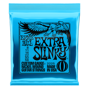 10 x Ernie Ball 2225 Electric Guitar Strings Slinky Nickel Wound Extra 8-38