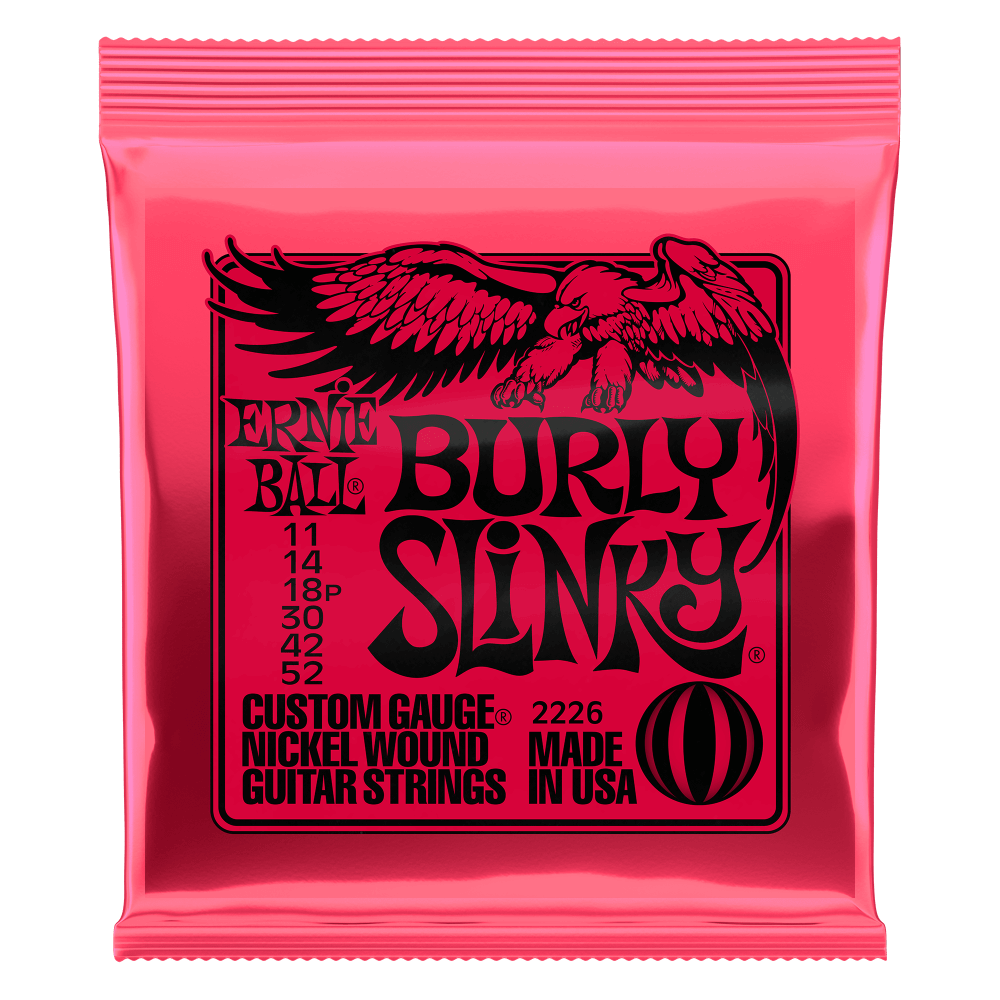 Ernie Ball 2226 Electric Guitar Strings Slinky Nickel Wound Burly 11-52