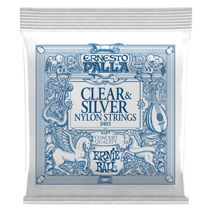 Ernie Ball 2403 Ernesto Palla Classical Nylon Guitar Strings Clear & Silver 28-42