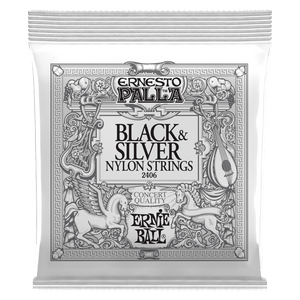 Ernie Ball 2406 Ernesto Palla Classical Nylon Guitar Strings Black & Silver 28-42