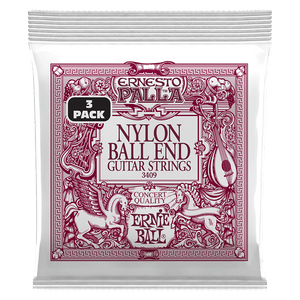 Ernie Ball 3409 Ernesto Palla Classical Nylon Guitar Strings 28-42 Ball End (3 Pack)