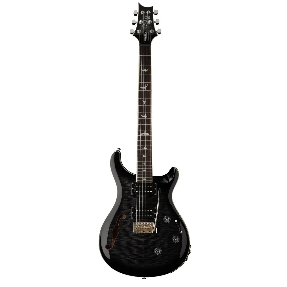 PRS Paul Reed Smith SE Custom 24 Semi Hollow Piezo Electric Guitar Charcoal Burst