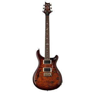 PRS Paul Reed Smith SE Custom 24 Semi Hollow Piezo Electric Guitar Orange Tiger Smoke Burst