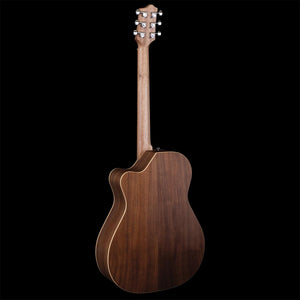 Pratley Premier OM Acoustic Guitar All Solid Blackwood Vintage Black Burst Top w/ Cutaway & Pickup