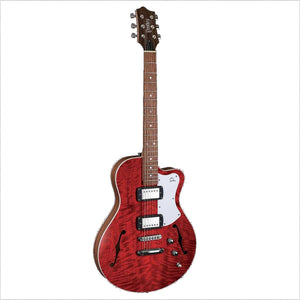 Pratley SH22-R Electric Guitar Semi-Hollow Single Cut Cherry Red w/ Seth Lover HH Pickups