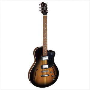 Pratley SH22-VB Electric Guitar Semi-Hollow Single Cut Blackwood Vintage Burst w/ Seth Lover HH Pickups