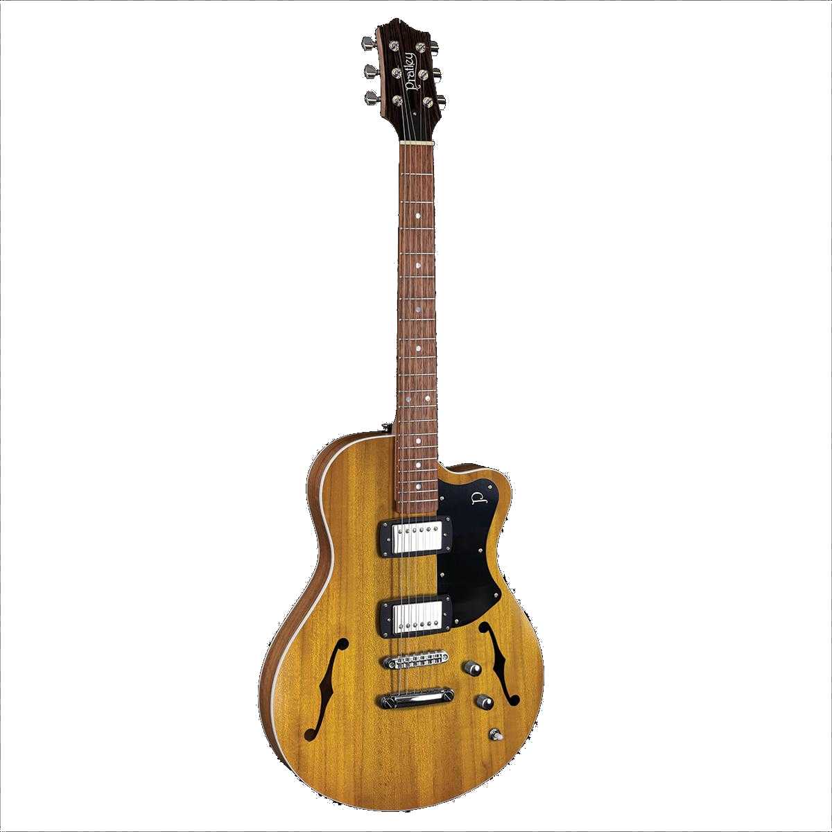 Pratley SH22-VY Electric Guitar Semi-Hollow Single Cut Vintage Yellow w/ Seth Lover HH Pickups