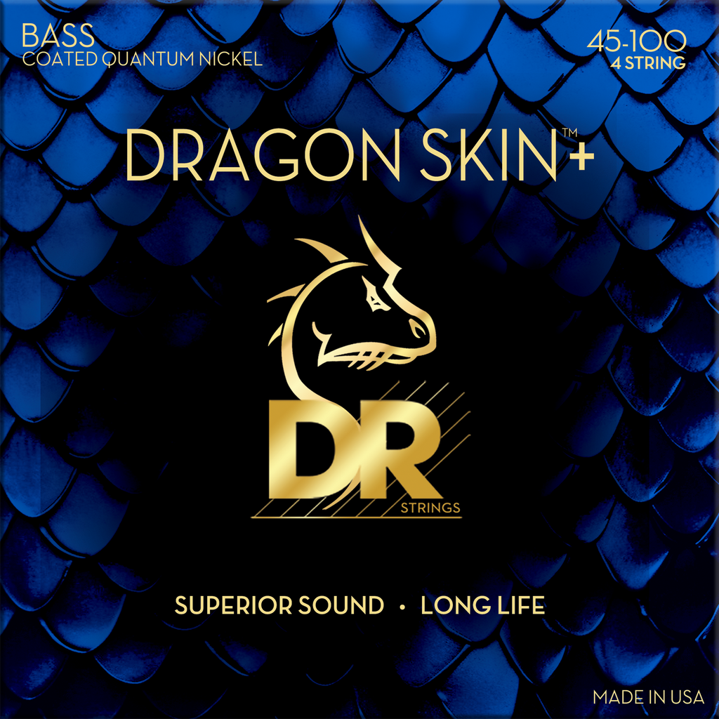 DR Dragon Skin+ DBQ-45/100 Quantum Nickel Bass Guitar Strings: 45-100