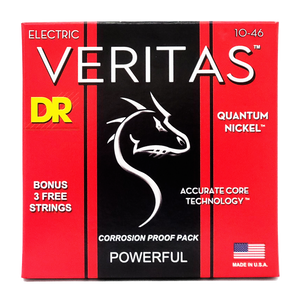 DR VERITAS VTE-10 Coated Core Technology Electric Guitar Strings: Medium 10-46