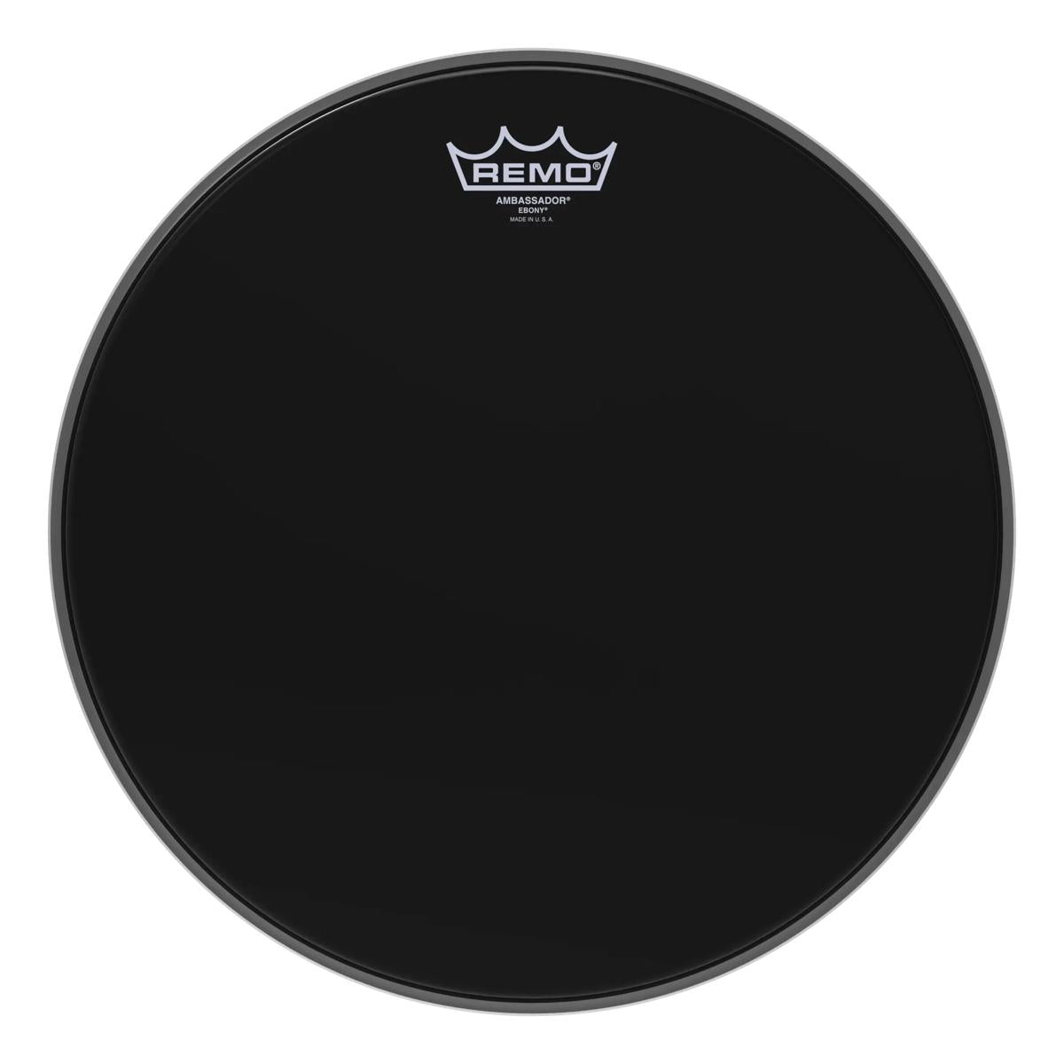 Remo ES-1022-00 Ambassador Bass Drum Head Skin 22 Inch Ebony 22"