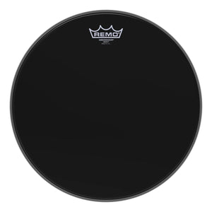 Remo ES-1022-00 Ambassador Bass Drum Head Skin 22 Inch Ebony 22"