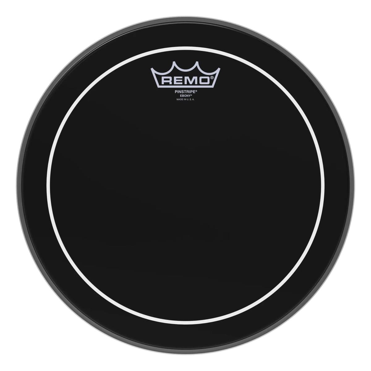 Remo ES-0613-PS Pinstripe Drum Head Skin 13 Inch Ebony 13"