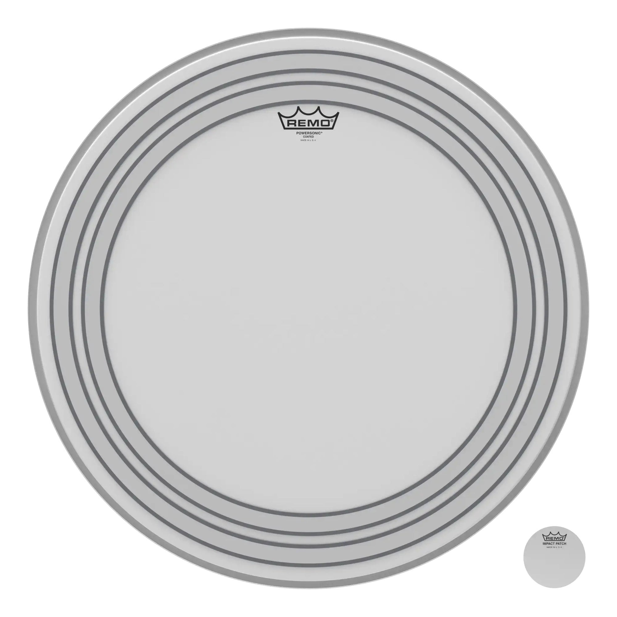 Remo PW-1118-00 Powersonic Bass Drum Head Skin 18 Inch Coated 18"