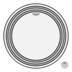 Remo PW-1324-00 Powersonic Bass Drum Head Skin 24 Inch Clear 24"